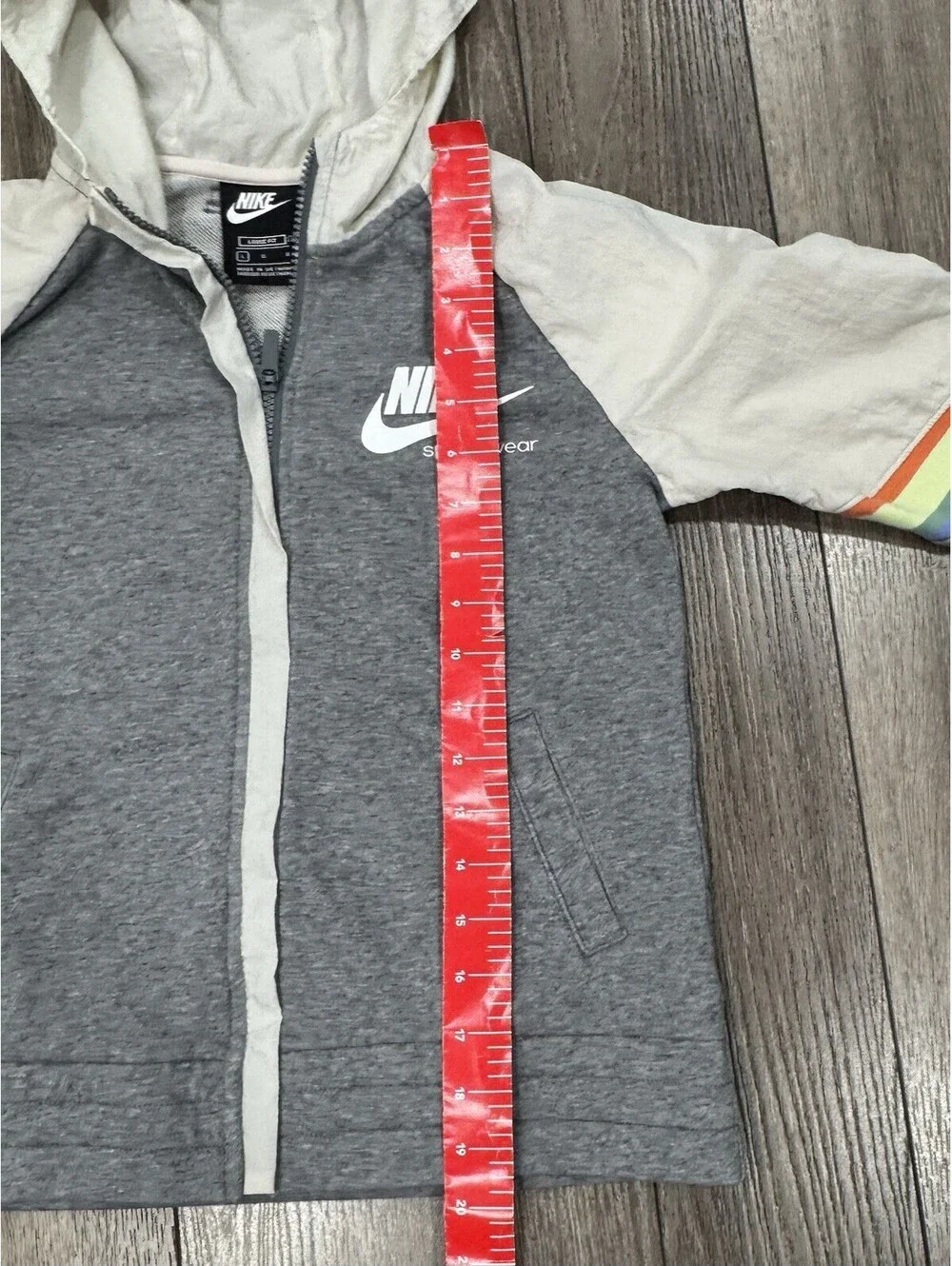 Nike Sportswear Heritage Girl's Zip Hoodie Jacket Size Large Hooded Loose Fit